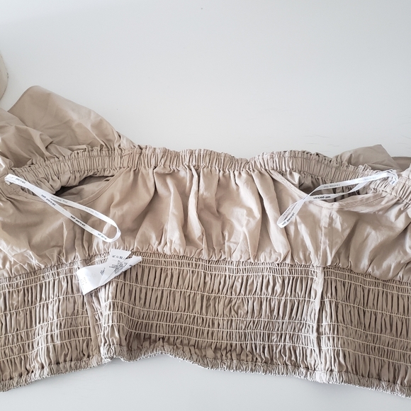 SELF-PORTRAIT- Ruffle Off Shoulder Cotton Poplin Top - Picture 8 of 15